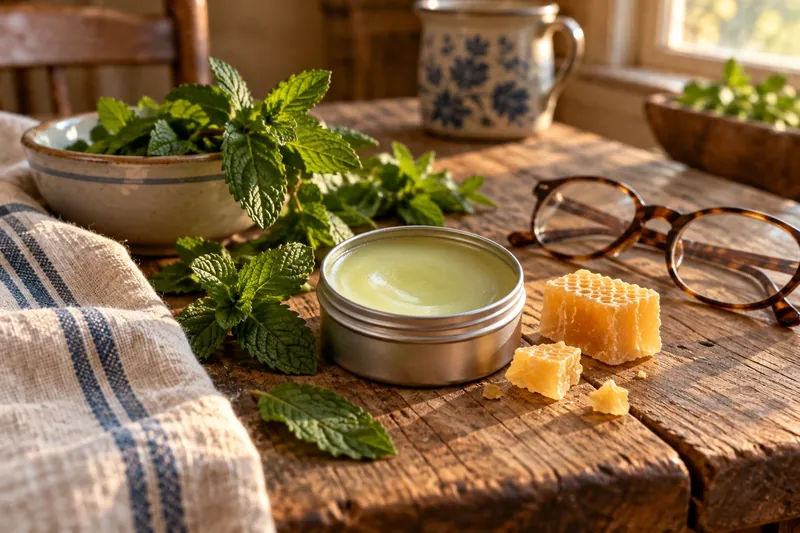 Peppermint Temple Balm made at home