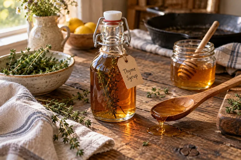 Thyme & Honey Cough Syrup made at home