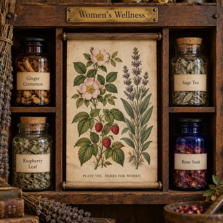 Apothecary shelf for Women's Wellness remedies